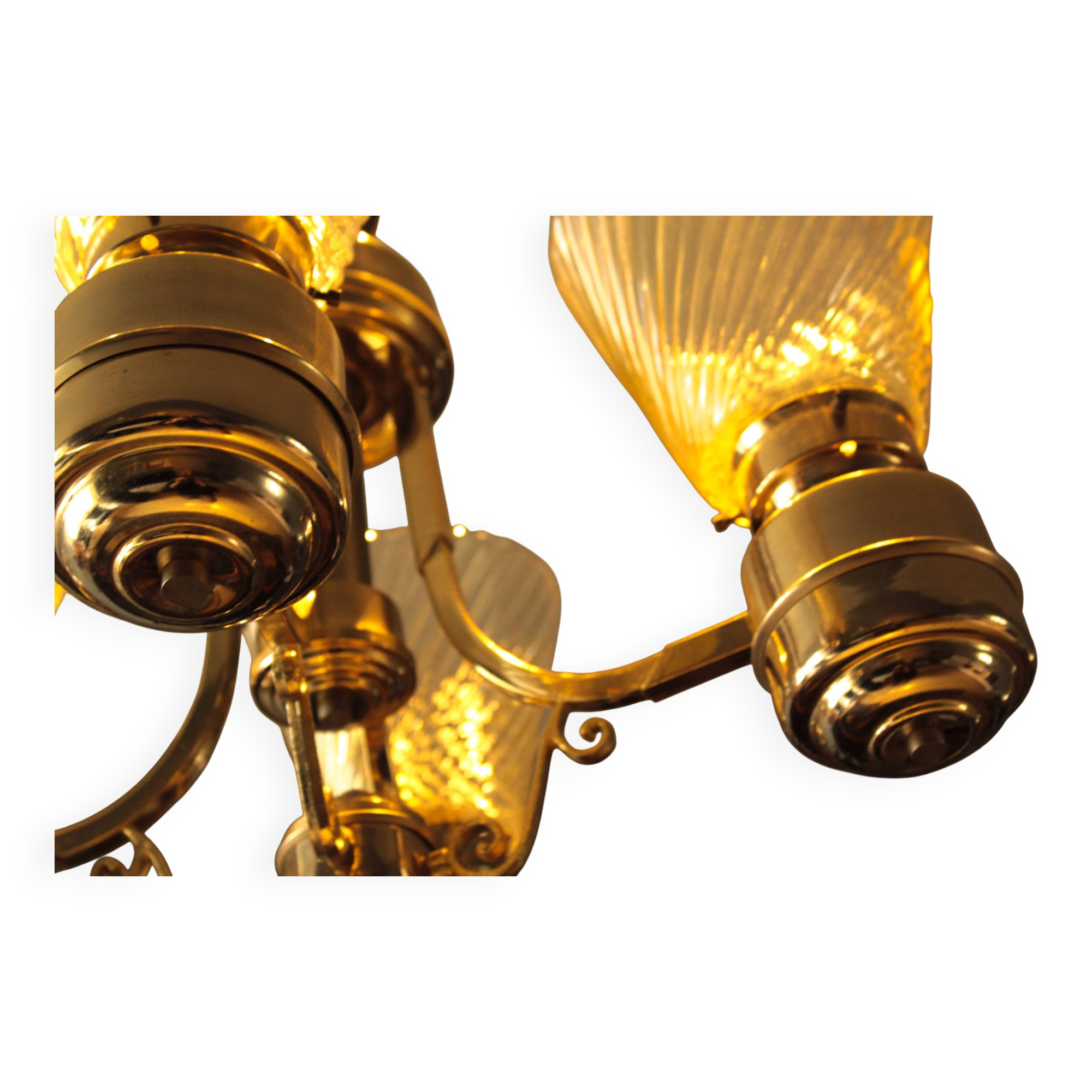 Italian lampadario in glass of Murano 1940s In ottime Conditions