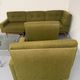 Ancien canapé d’angle modulable design scandinave en tissu vert 1960