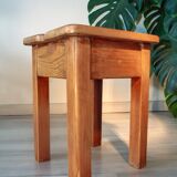 1970s chalet stool, solid pine