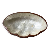 Teak and mother-of-pearl pocket tray