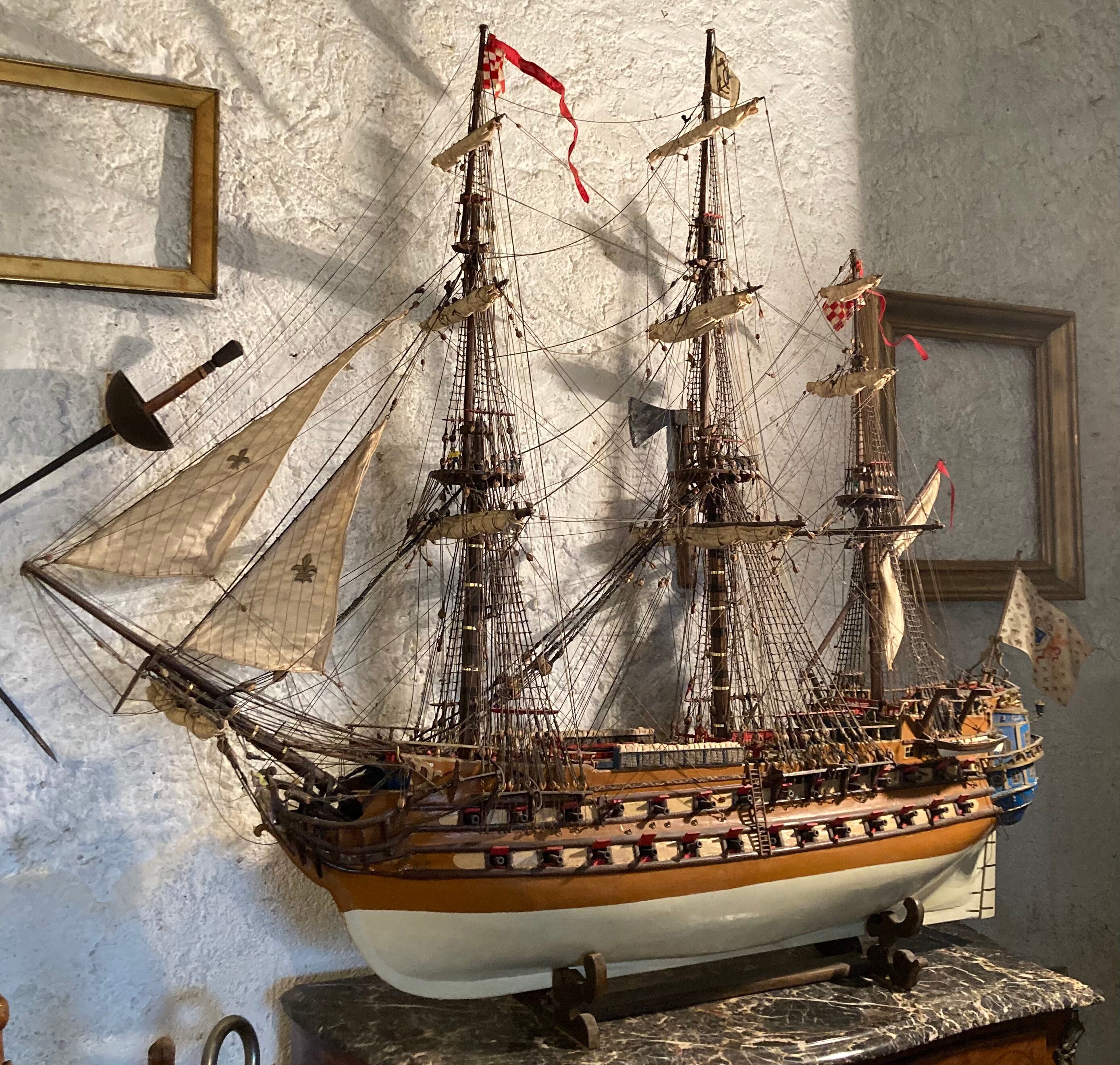 Model of a Royal Navy ship