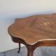 Napoleon III violin-shaped middle desk table 19th in marquetry