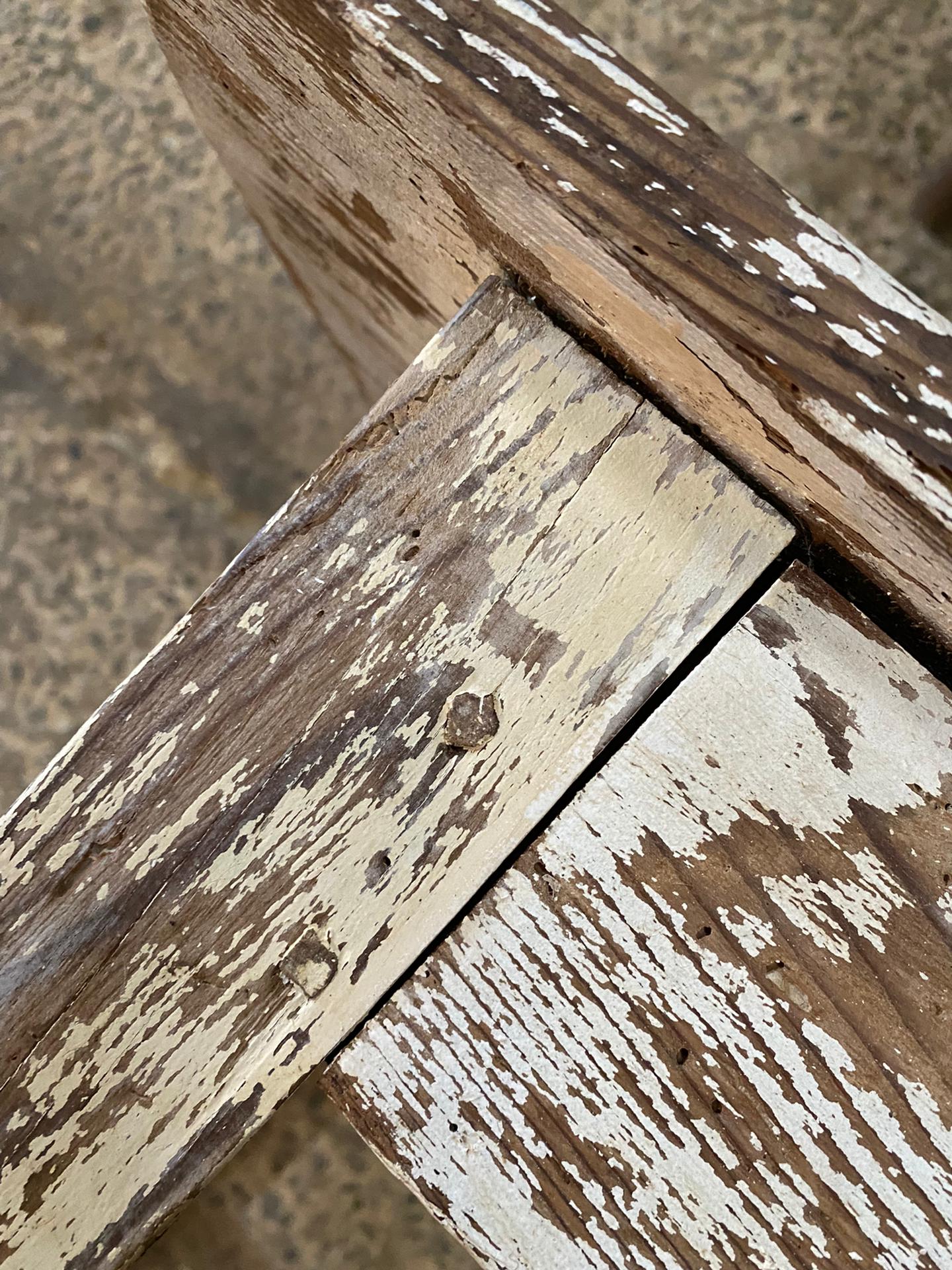 White patina console table