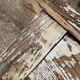 Table console patine blanche