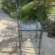 Stands / Nesting tables in patinated wrought iron with antique glass Olivier CORRO