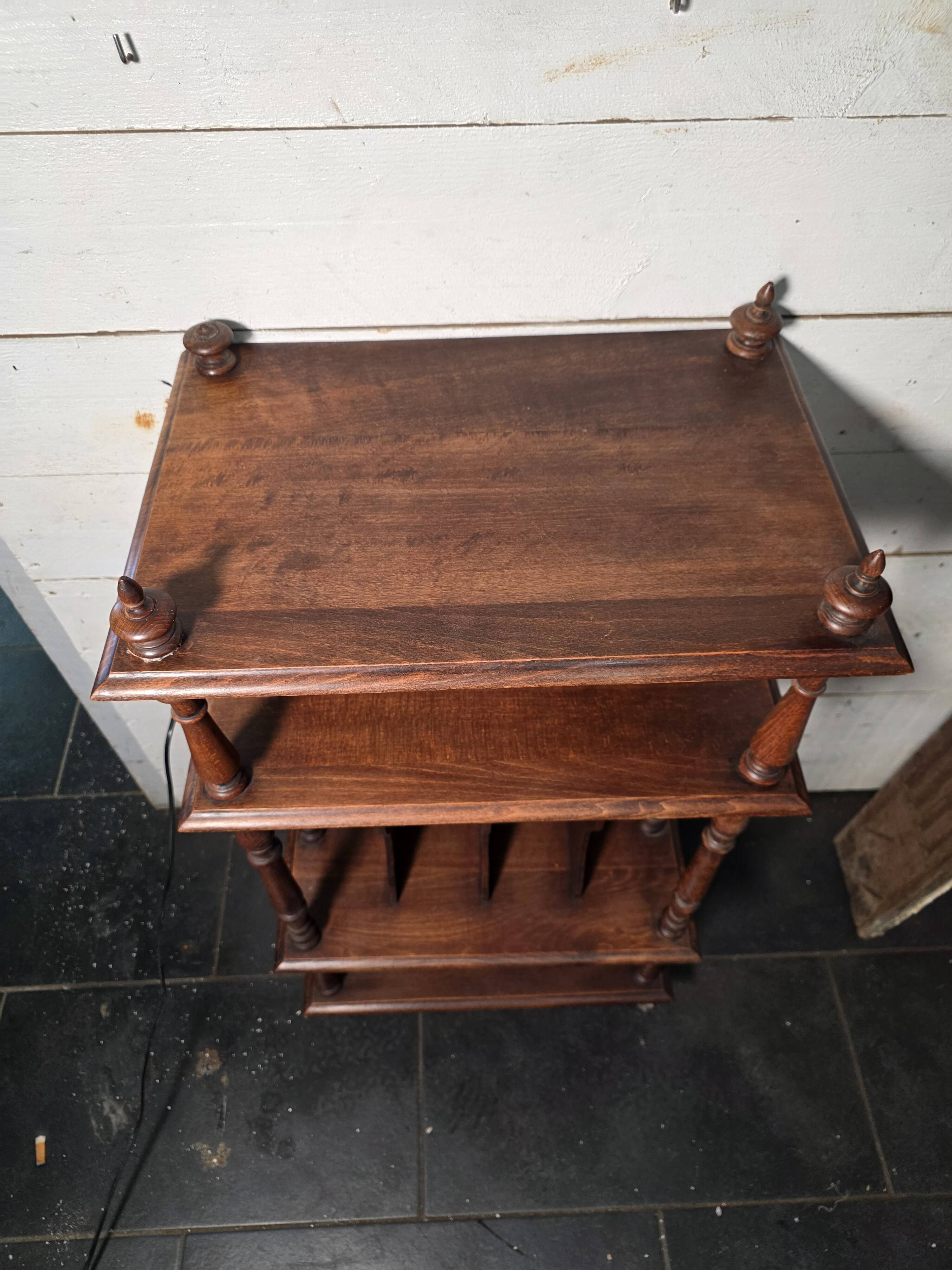 Antique walnut music cabinet