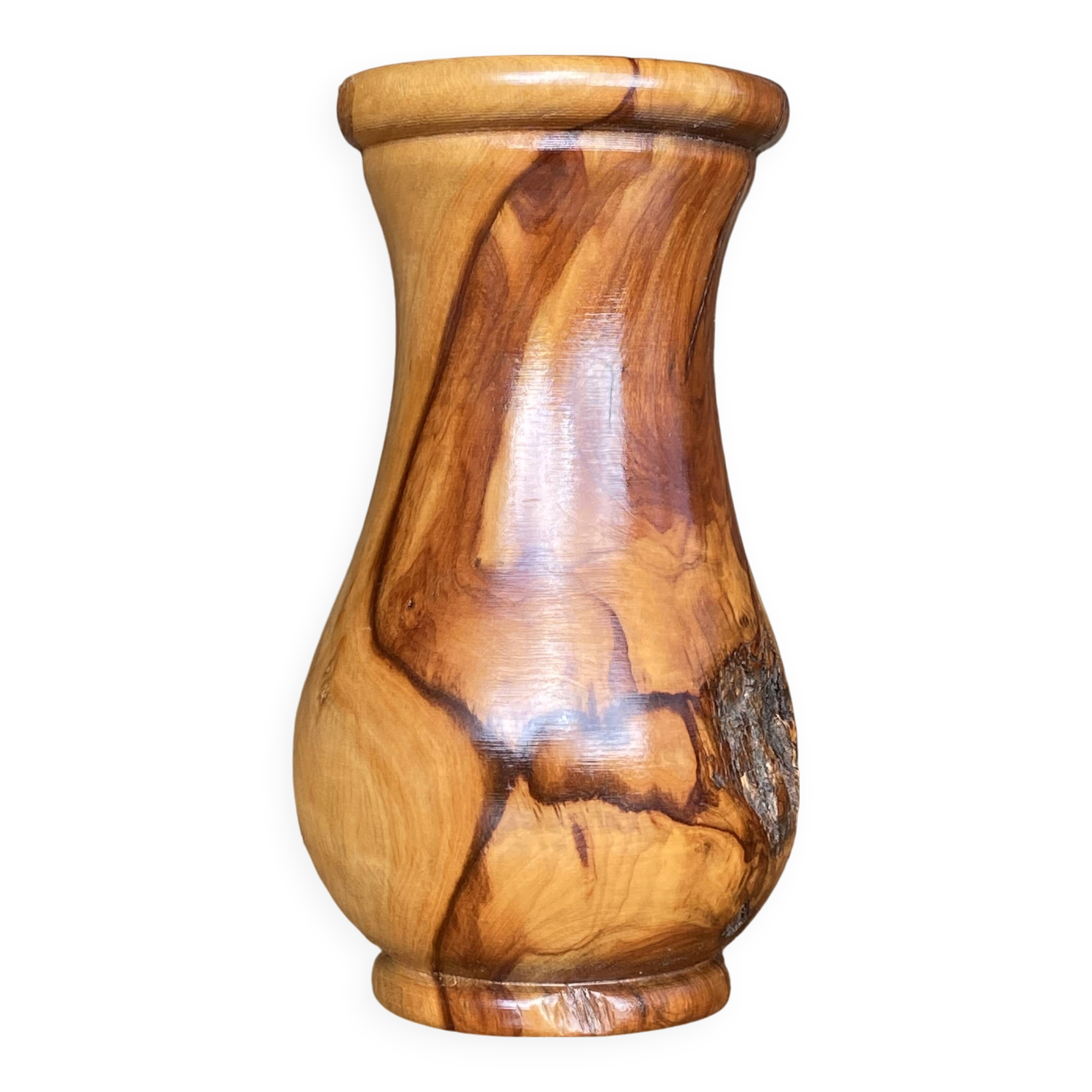Ikebana wooden vase