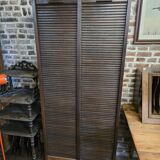 Old double curtained oak filing cabinet
