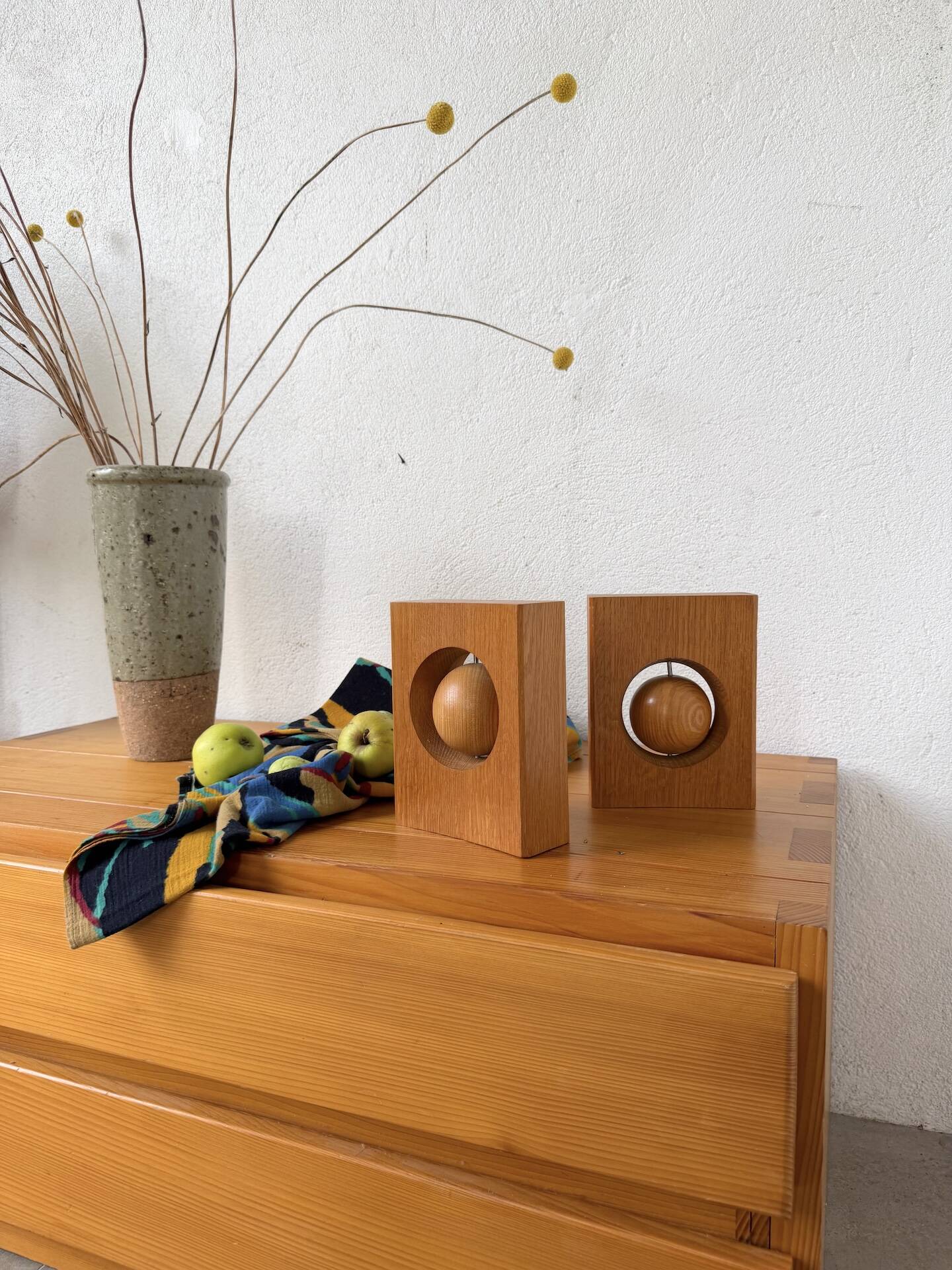 Constructivist wooden bookends