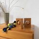 Constructivist wooden bookends