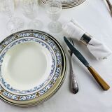 6 old creil and montereau hollow plates, Colbert service