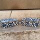 Pair of Chinese porcelain boxes blue and y