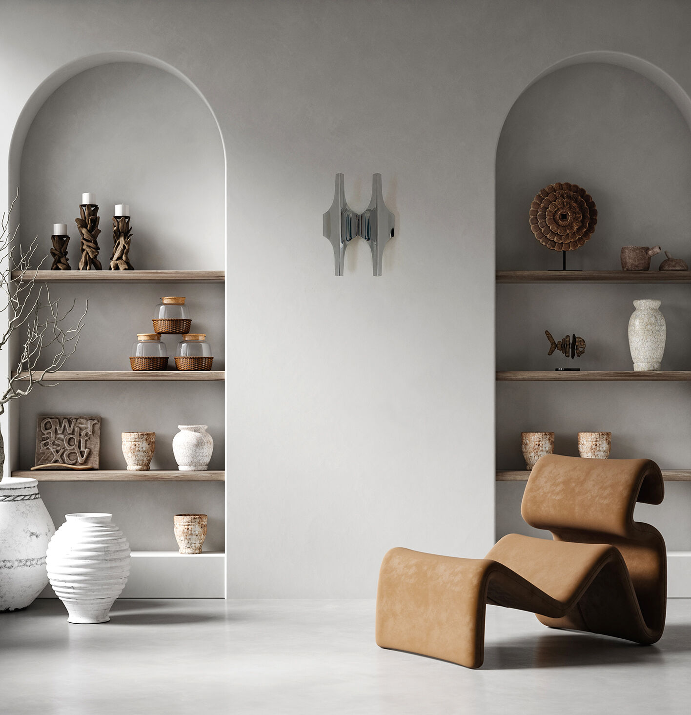 Pair of double wall lamps by Wihelm Braun Feldweg for Doria Leuchten, 1970