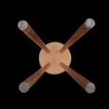 Antique solid wood four-legged stool – rustic & decorative piece