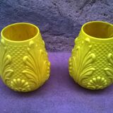 Paire de vases anciens en opaline