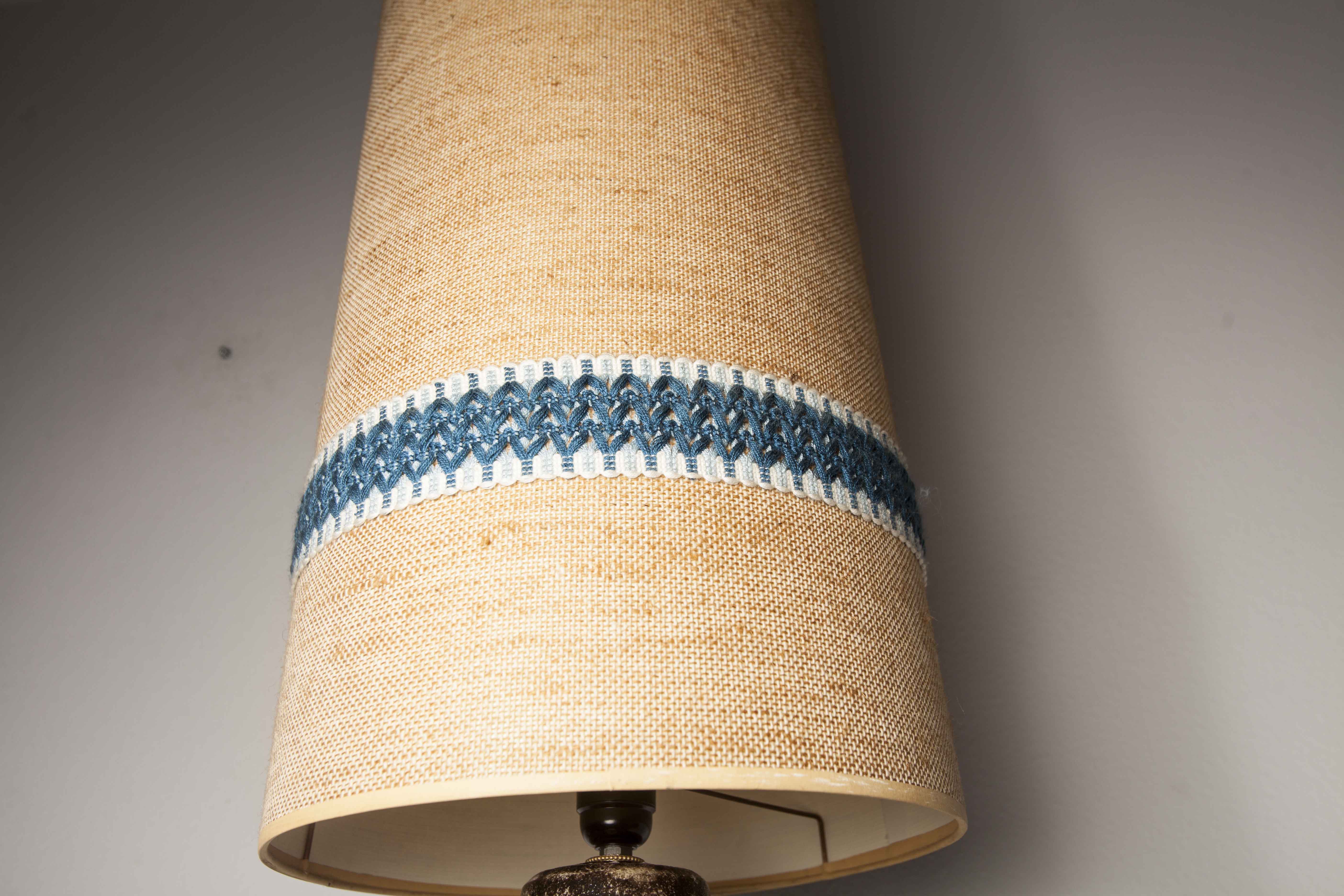 70's beige blue floor lamp