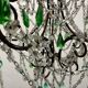 Green Murano Macaroni Chandelier 1950’s
