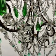 Green Murano Macaroni Chandelier 1950’s