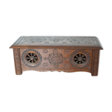 Old carved wooden box