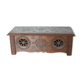 Old carved wooden box