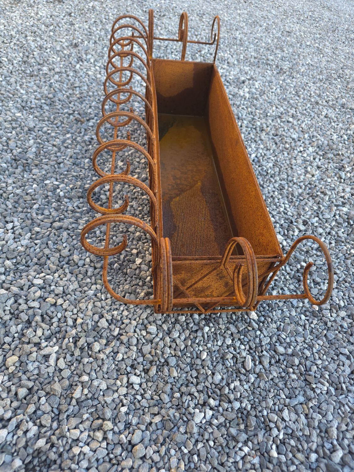 Wrought iron wall planter
