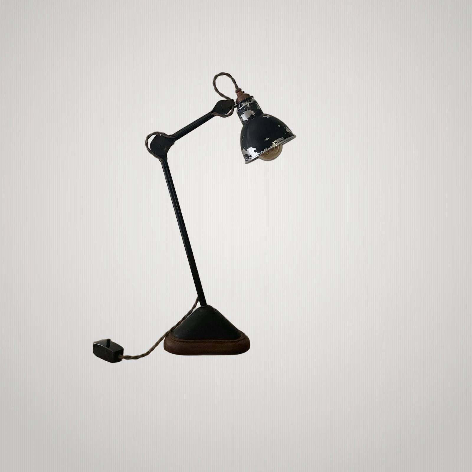 Patented adjustable lamp sgdg "n206 / n1056" "small model" aluminium