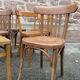 Set of 20 chairs bistro coffee wood curved vintage