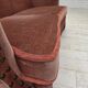 1970s, Danish 2-seater sofa, salmon pink furniture velour, beech wood.