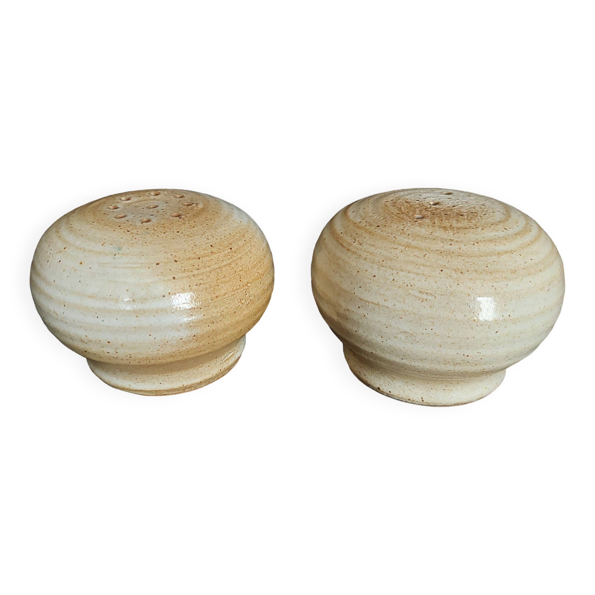 Salt and pepper shakers, Marais stoneware, 1960s