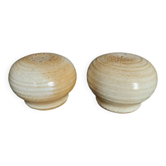 Salt and pepper shakers, Marais stoneware, 1960s
