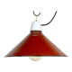 Suspension industrielle en émail rouge, années 1970