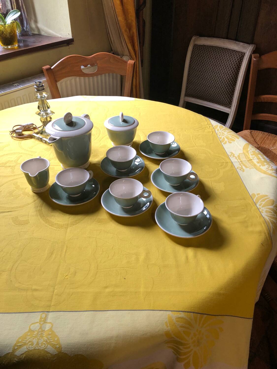 Art Deco Coffee Service Digoin Sarguemines