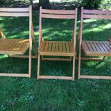 Series of 3 folding chairs