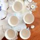 Lot de 5 tasses pastel FB Badonviller