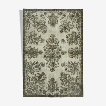 Tapis, fait à la main hi-low pile, oriental, gris, 1980s, 206 cm x 297 cm