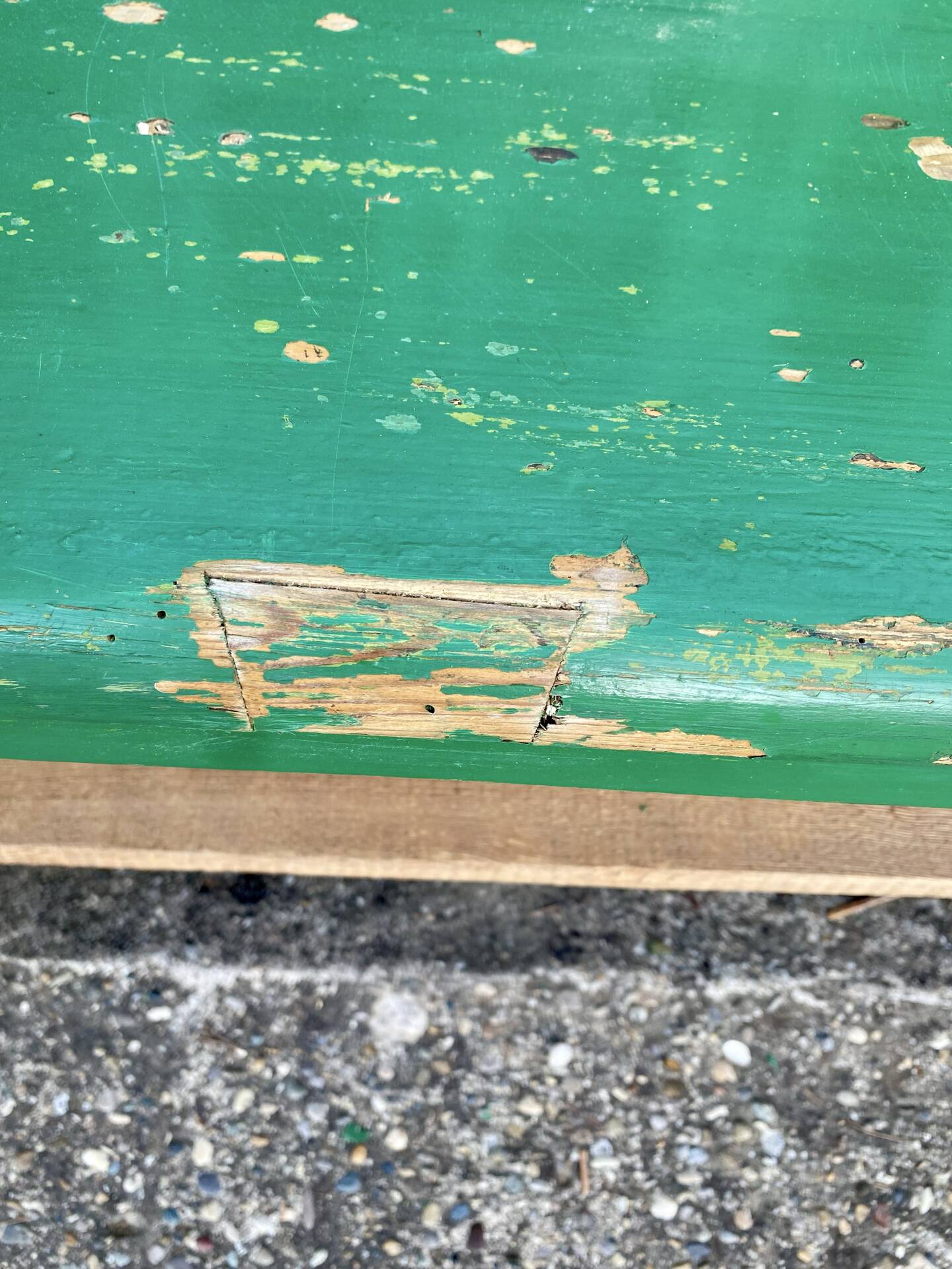 Wooden bench