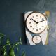 Vintage silent wall clock thermometer "Hangarter"