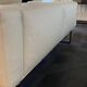 Cassina two-seater sofa in white leather, designer Lissoni, plus 3 white leather cushions