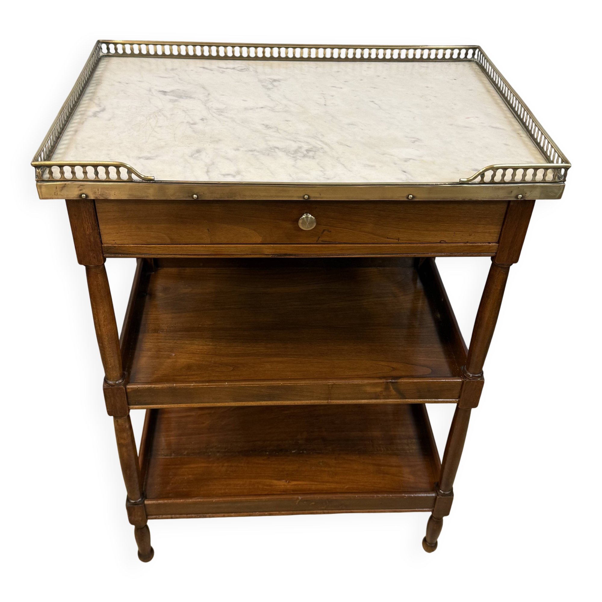Small mahogany side table in Louis XVI style.