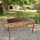 Louis XVI style mahogany flat desk, 19th century