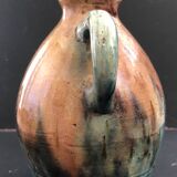 Vase with asymmetrical handles in Flemish stoneware, handcrafted