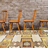 Set of 4 chairs bistrot Iller 70'
