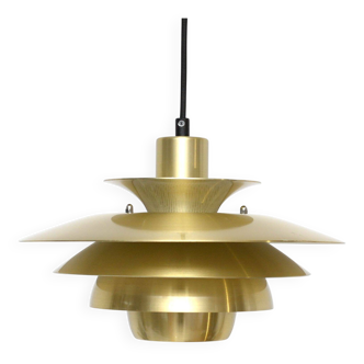 Lampe vintage dorée, Danemark, années 1970