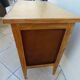Bureau 3 tiroirs en bois et toile de lin –Totalement restauré