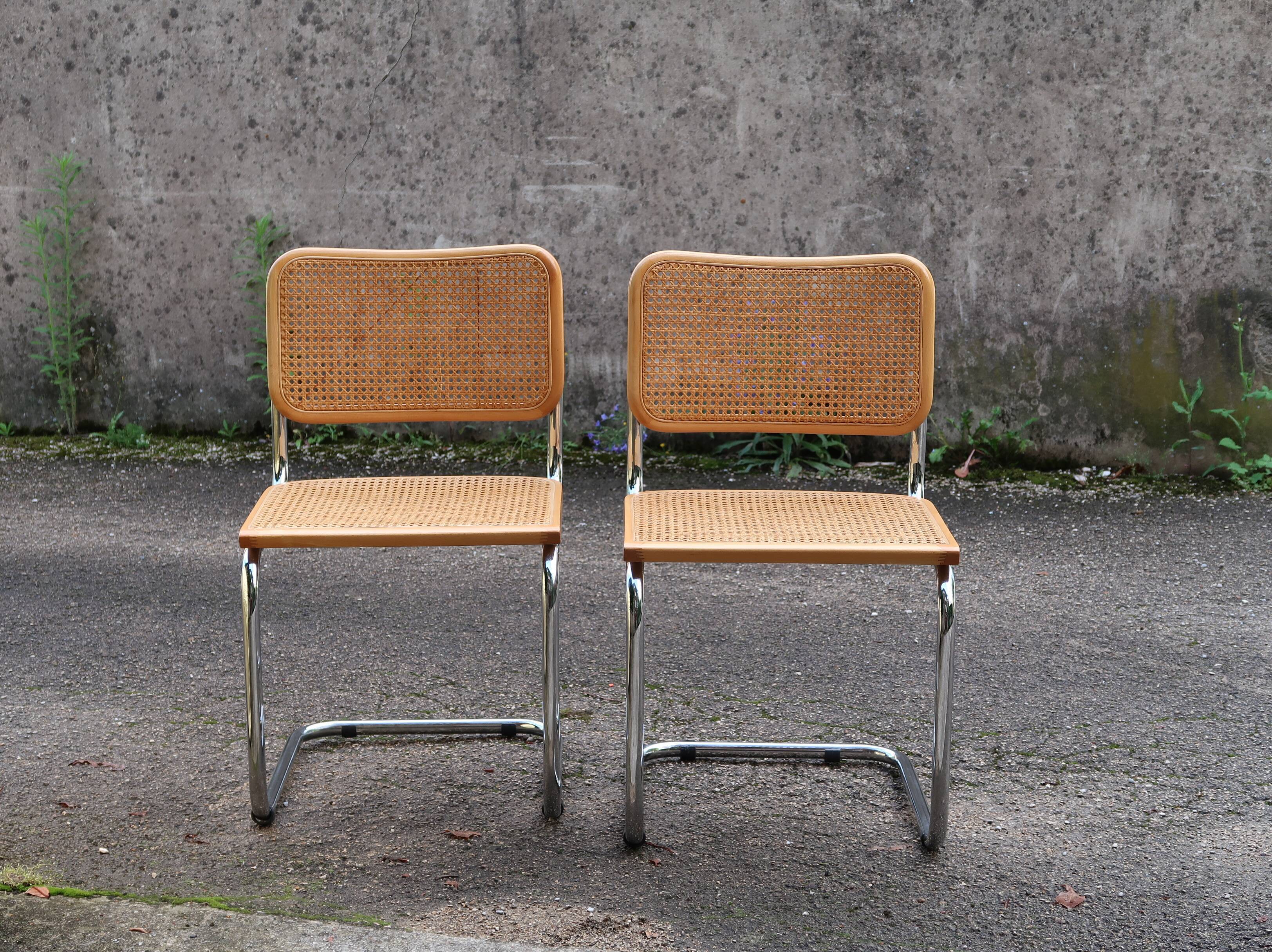 Paires de chaises B32 de Marcel Breuer