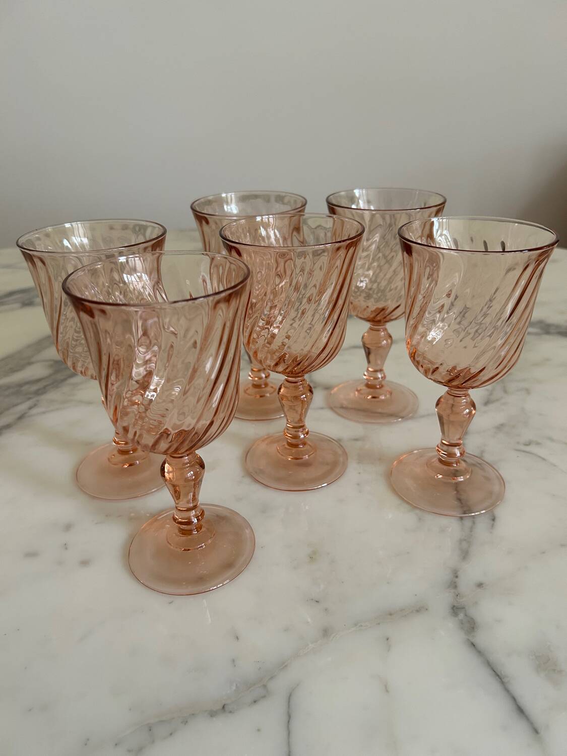 Set of 6 Rosaline Luminarc water glasses