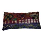 Vintage turkish kilim cushion cover , 30 x 60 cm