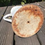 Large old enamelled broc
