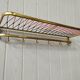 Vintage gold metal and scoubidou coat rack