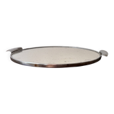 Art Deco service tray in chrome and mirror, France 1930s / 40s